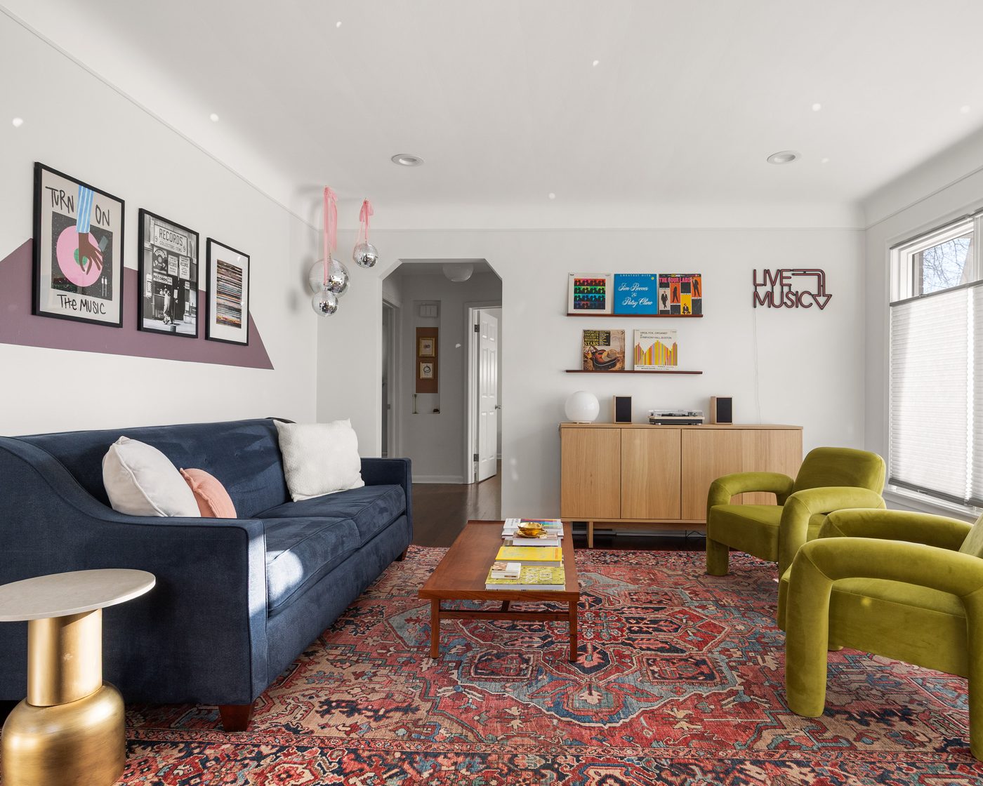 Professionally staged and photographed living room